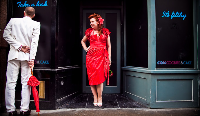 unusual soho london wedding photography